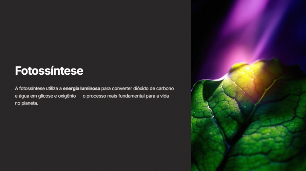 Exemplo de apresentação criada com a Slidflow